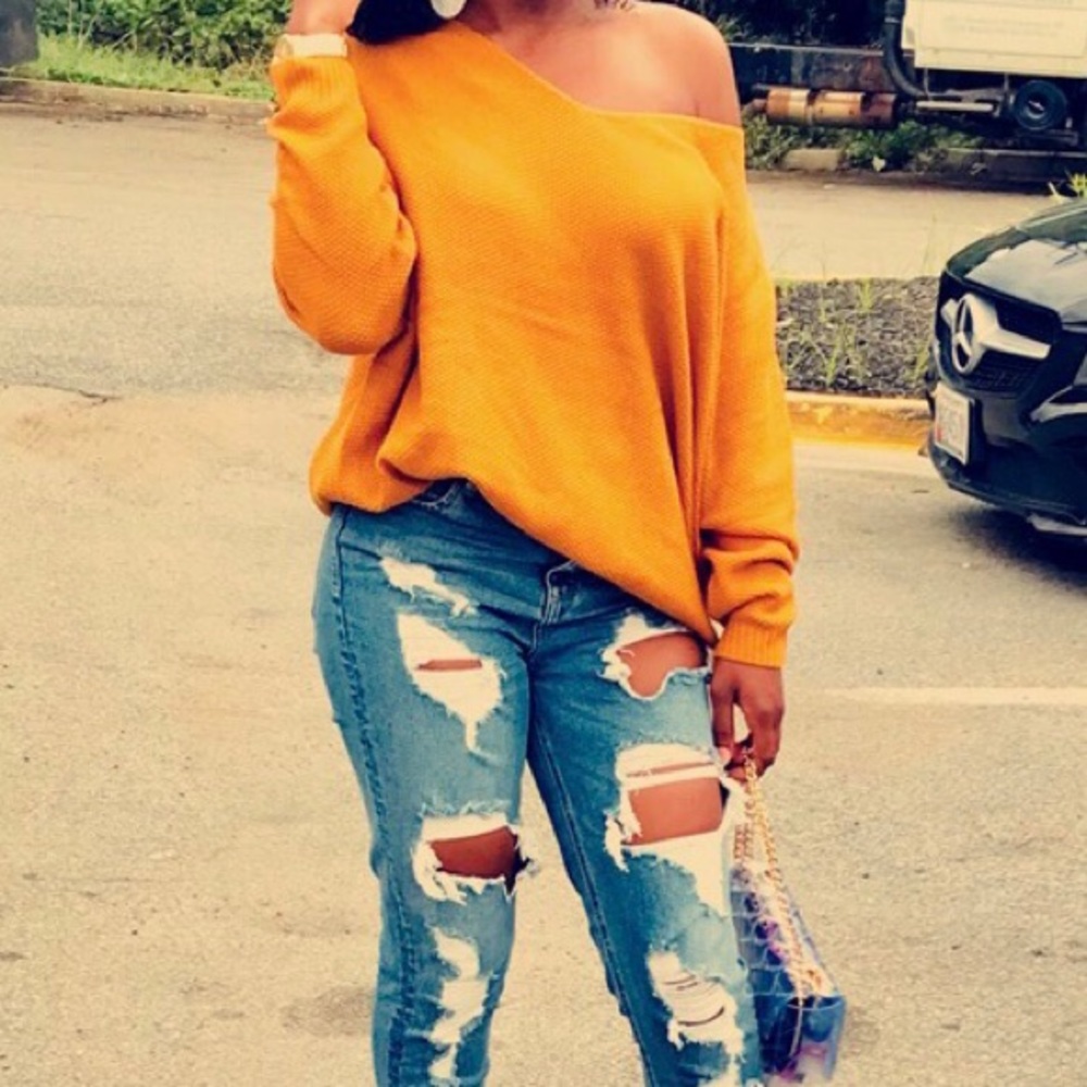 Oversized Mustard Sweater